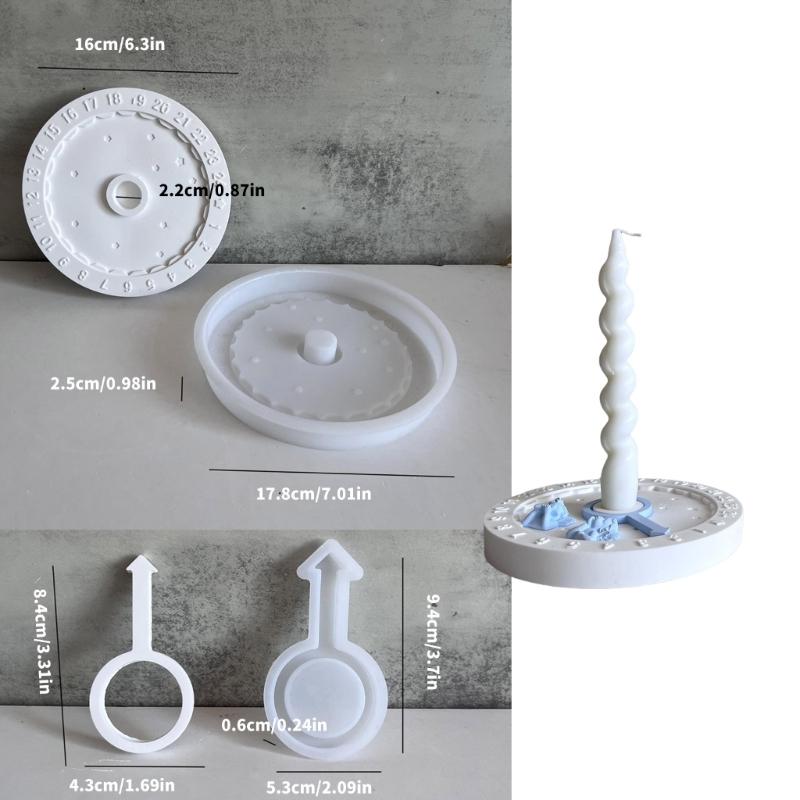 Flexible Sturdy Silicone Molds Fashion Accessory for Making Unique Clock Shaped Candle and Home Decorations