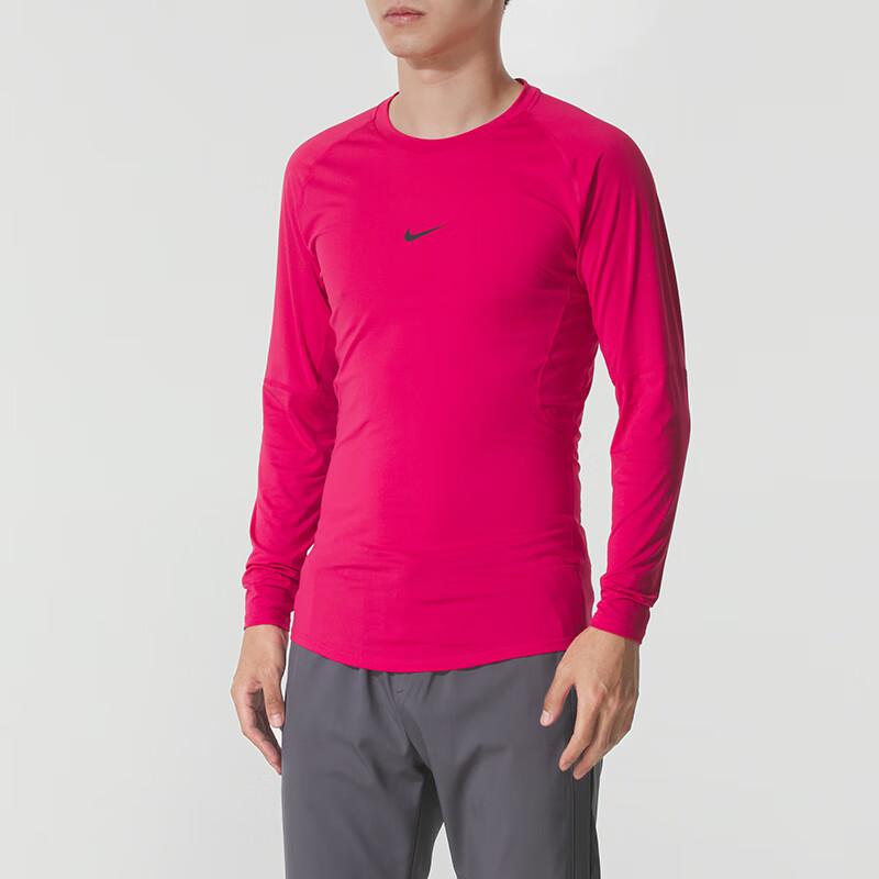 Nike Men's Pro Dri-FIT Tight Long-Sleeve Fitness Top Pomegranate FB7920-666