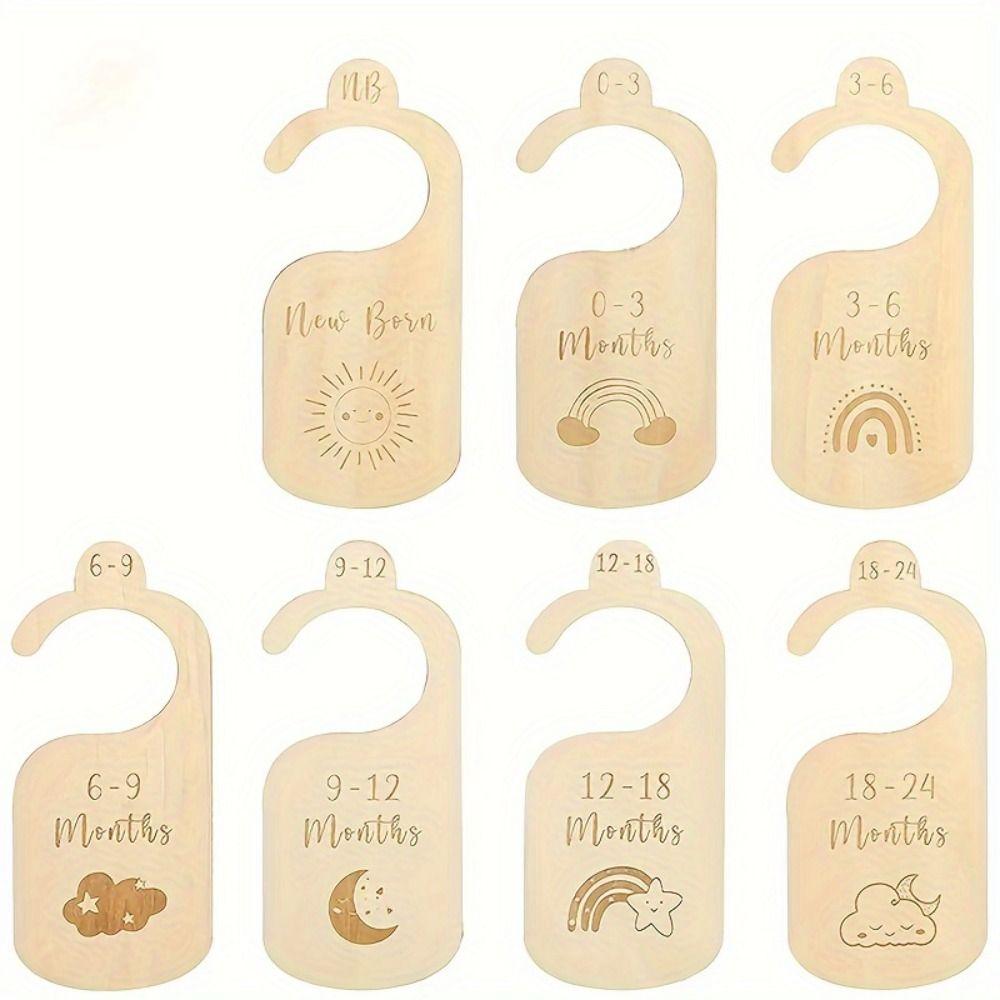 7/8Pcs Label Assortment Infant Wardrobe Divider Size From Newborn To 24 Months
