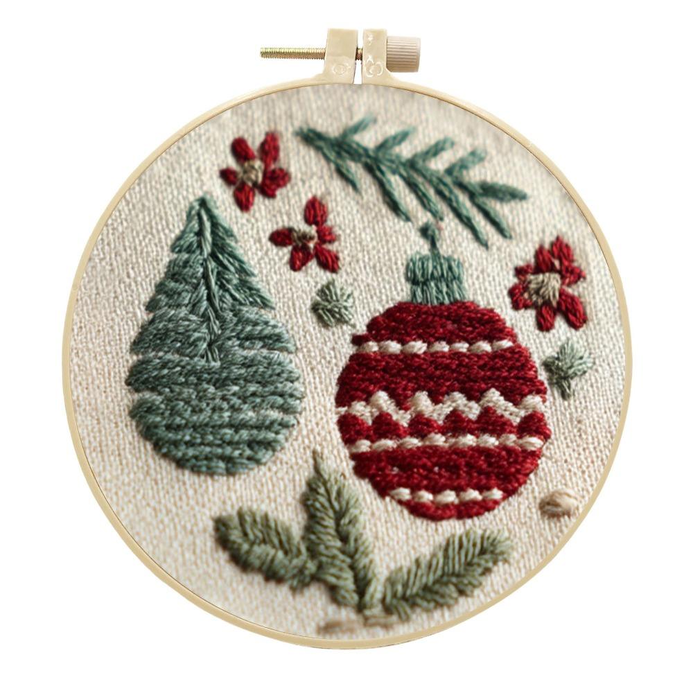 1pc Christmas Pattern Embroidery DIY Craft Kit - Creative Craft Sewing