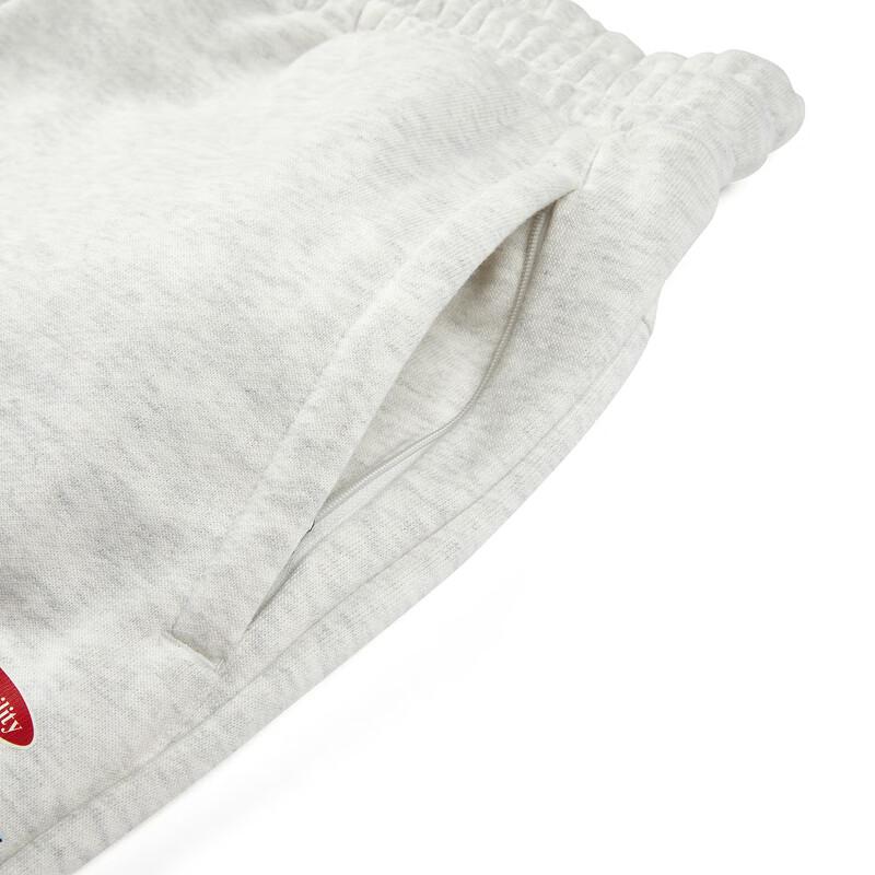 Skechers Colorful Casual Series Letter Logo Print Straight Leg Knit Sports Pants Unisex Pants Light-White Gray L124U027-0248