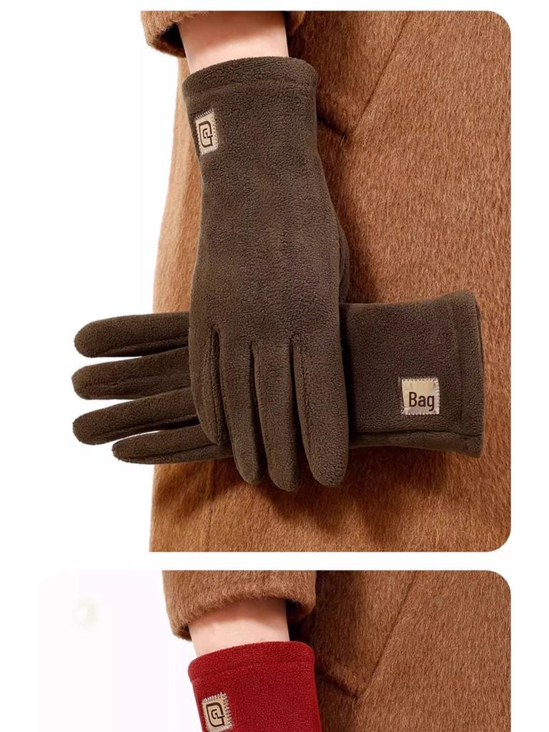 Women's Winter Touchscreen Cycling Gloves 2026 - Windproof, Double-Sided Fleece Lined, Thickened Warm Gloves
