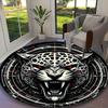 1pc tiger Printed Chair Rug for Home Office Use, Living Room Kitchen Game Room Round Carpet