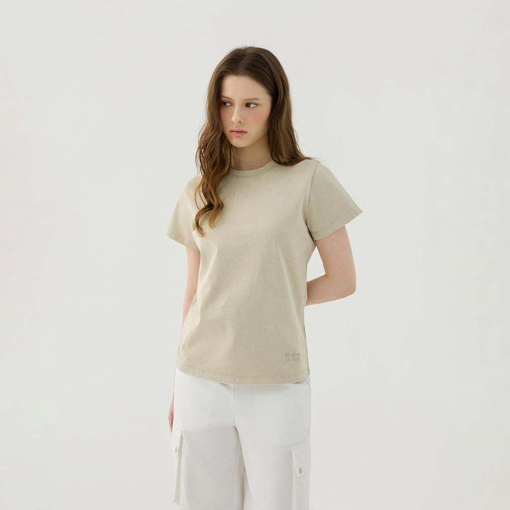 Martin Golf Pigment Washed Round T-Shirt_Beige
