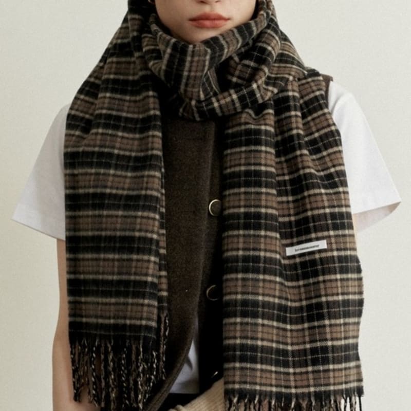 LOVE ME MONSTER Retro Check Muffler (5TYPE)