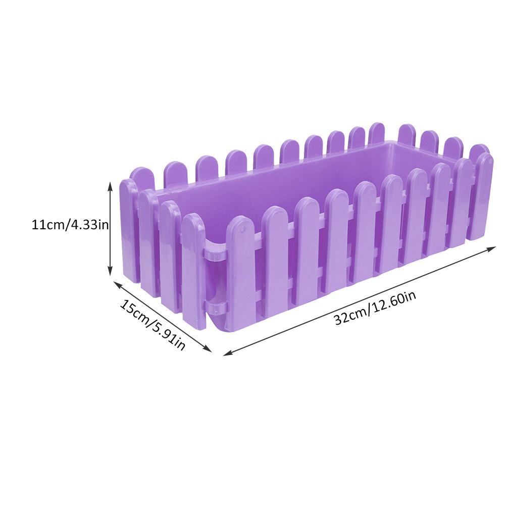 

2pcs Flower Window Box Fence Planter Box Decorative Planting Pot Rectangular Flower Container Succulent Plant Garden Pots Large