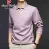 Pierre Cardin Men's Pure Cotton Long-Sleeve Polo Shirt for Spring/Autumn