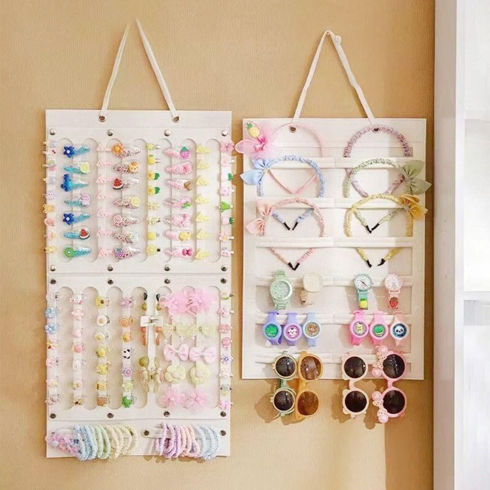 Large Capacity Hair Clip Organizer Space-Saving Headband Holder  Baby Girl's Room
