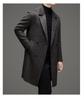 Men's Premium Double-Sided Wool Alpaca Double-Breasted Long Coat for Autumn/Winter