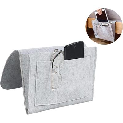 Filz-Nachttisch-Organizer, Telefonbuch-/Zeitschriftenhalter, Taschen, Hängeaufbewahrungstasche, Baby-Taschentuchbox für Bett, Sofa, Seitentasche