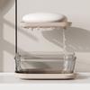 Flip Top Soap Dish With Lid Portable Transparent Double Layer Plastic Soap Dish Bathroom Drain Soap Dish Bathroom Accessories