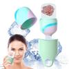 No Leakage Double Bottom Face Ice Roller for Puffiness and Eyes Reusable Silicone Facial Ice Mold Green