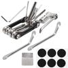 Fahrradreifen Reparaturset Tragbare Tasche Reifenheber 11 in 1 Multifunktions Fahrradwerkzeugtasche