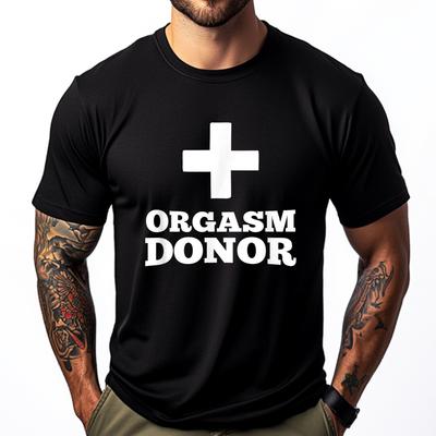 Orgasmus-Spender Herrenbekleidung Übergröße Paare Baumwoll-Komfortkleidung Lustiges Hemd T-Shirt