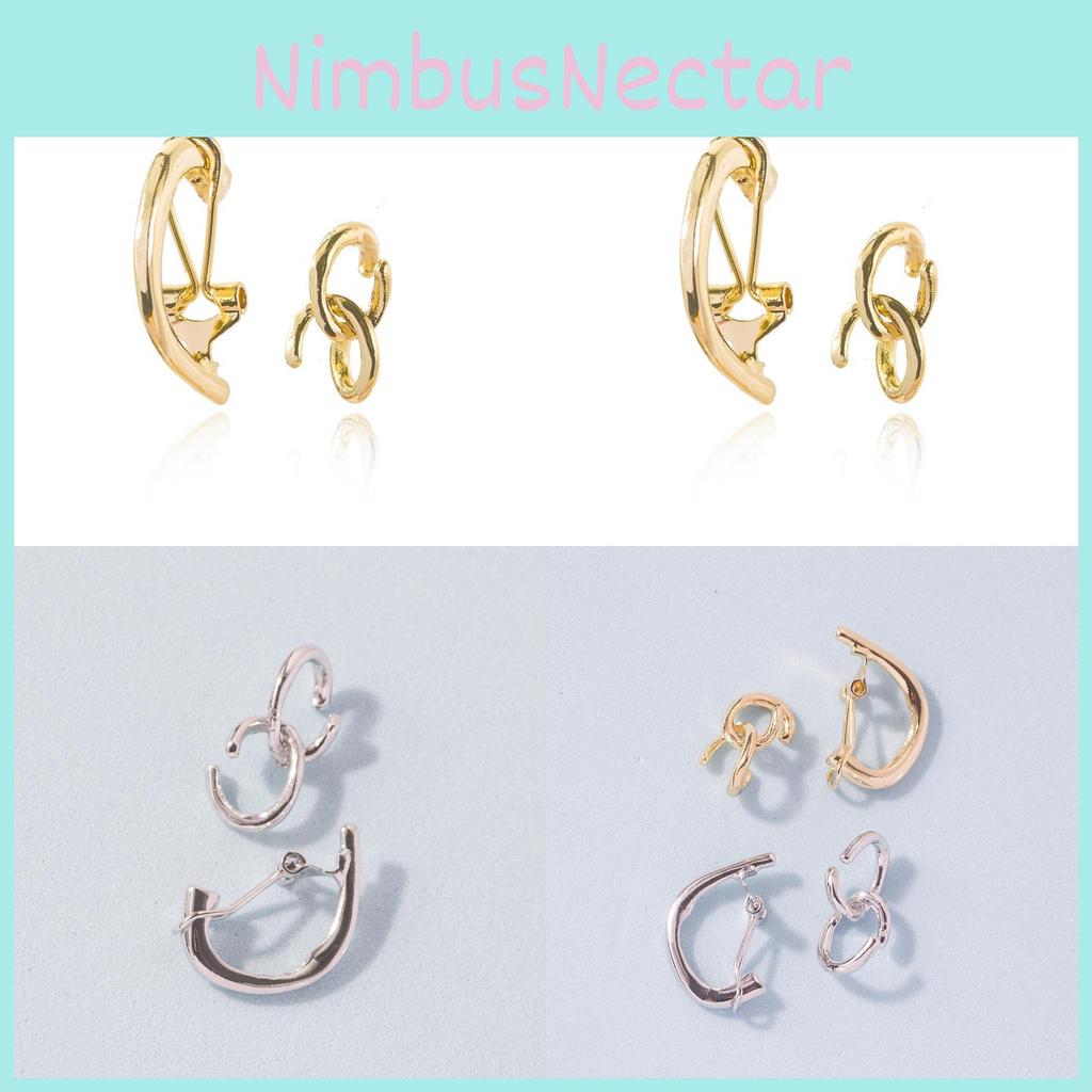 Chic Street Style Geometric Alloy Ear Cuffs Non-piercing Trendy Jewelry Set