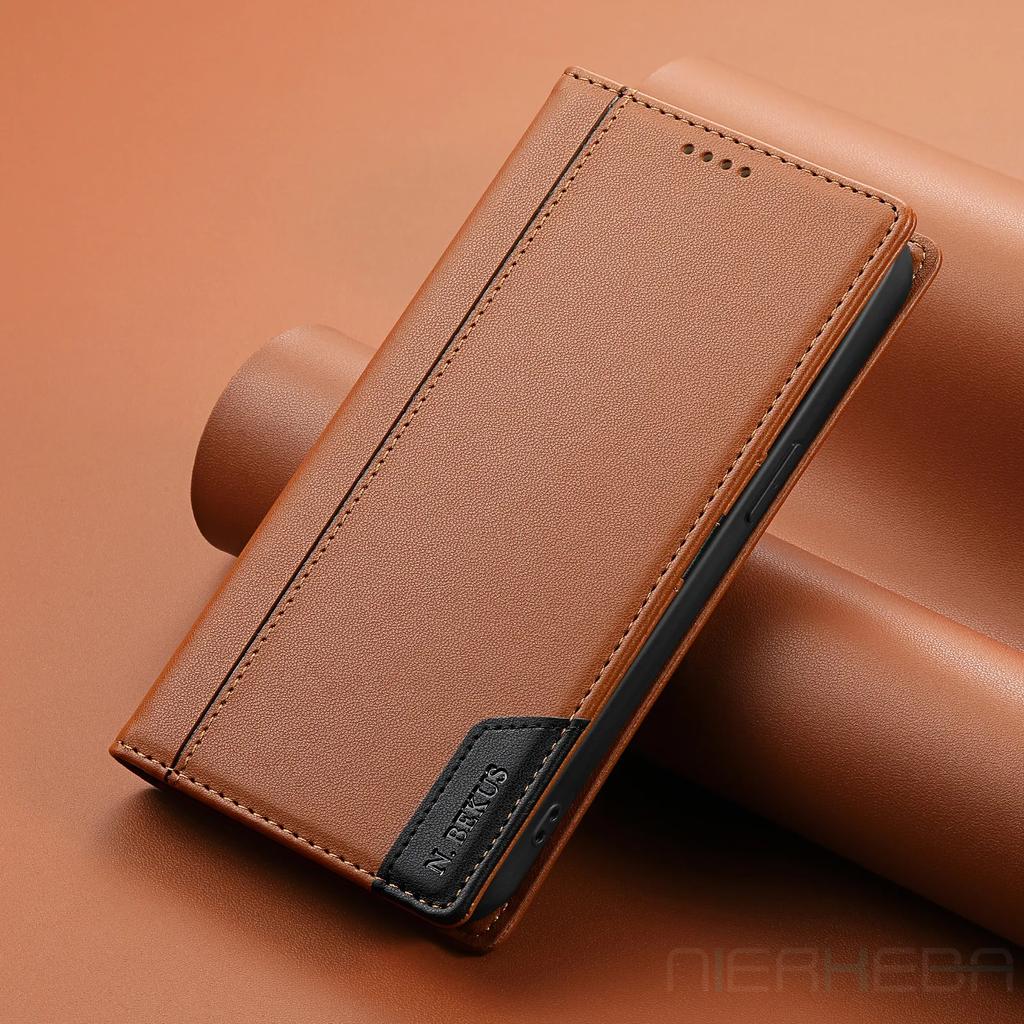 Flip Wallet Case for iPhone 17 Air 16E 16 Pro Max 15 14 13 12 11 XS XR Max SE 8 7 Plus Magnetic Leather Cards Bag Phone Cover