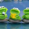 5Pcs Cartoon Big Mouthed Choruses Frog Miniature Figurines Resins Statues Landscape Garden Lawn Home Decorations Gift