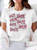 Casual Unisexs Tshirt Amor Letter Print Round Neck Short Sleeve Lightweight Comfortable For Daily  Female Tshirt Tops Tee