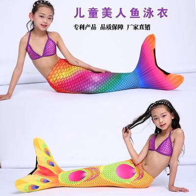 Zeemeermin Zwempak voor Kinderen Met Realistische Schaalprint Eendelig Zwempak Meisjes 12-14 Jaar UV-Bescherming Strand Zwemmen