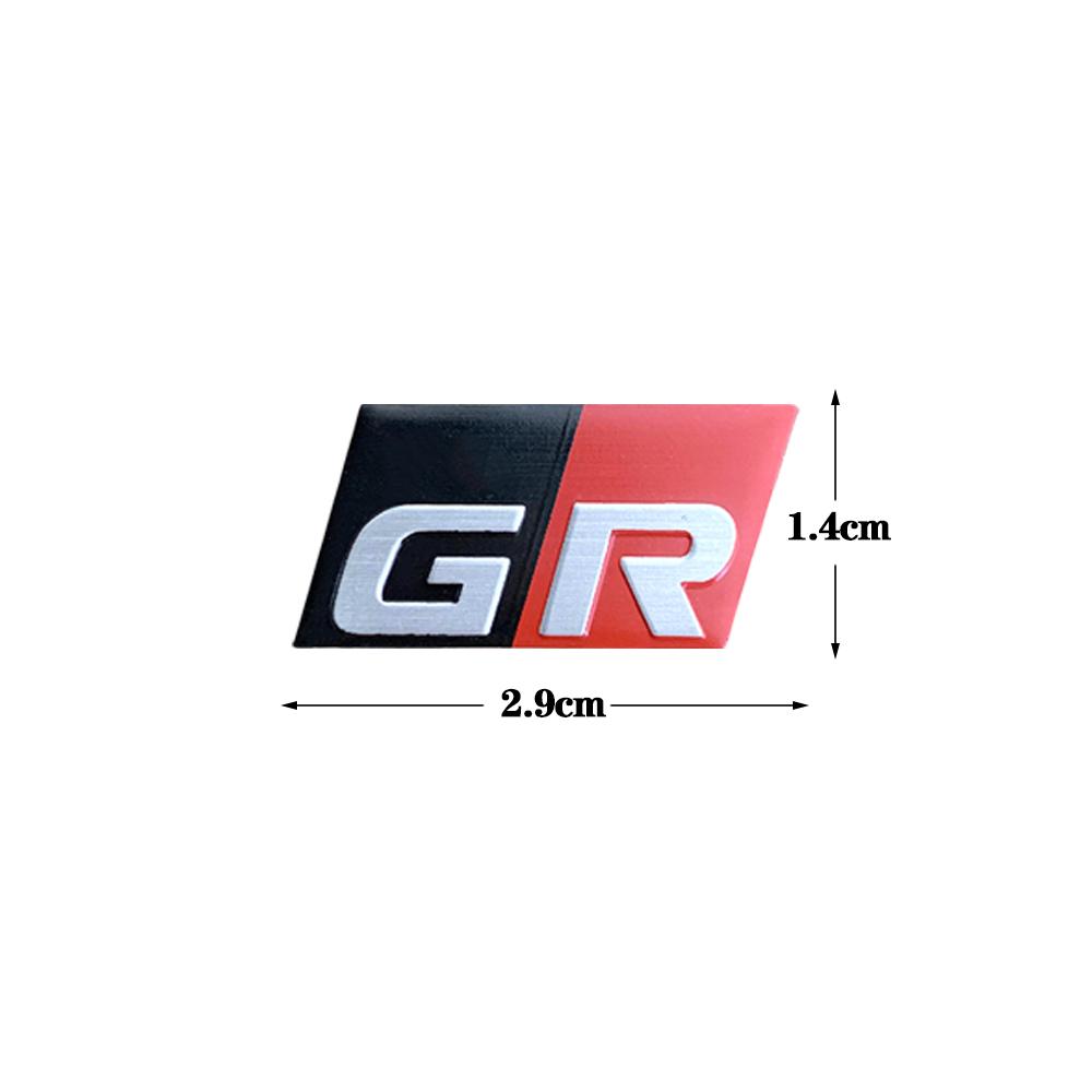 

3D Aluminium Car Stickers Accessories Auto Body Tail Emblem Decals For Toyota Yaris Corolla Rav4 GR Logo GAZOO Racing GRSPORT