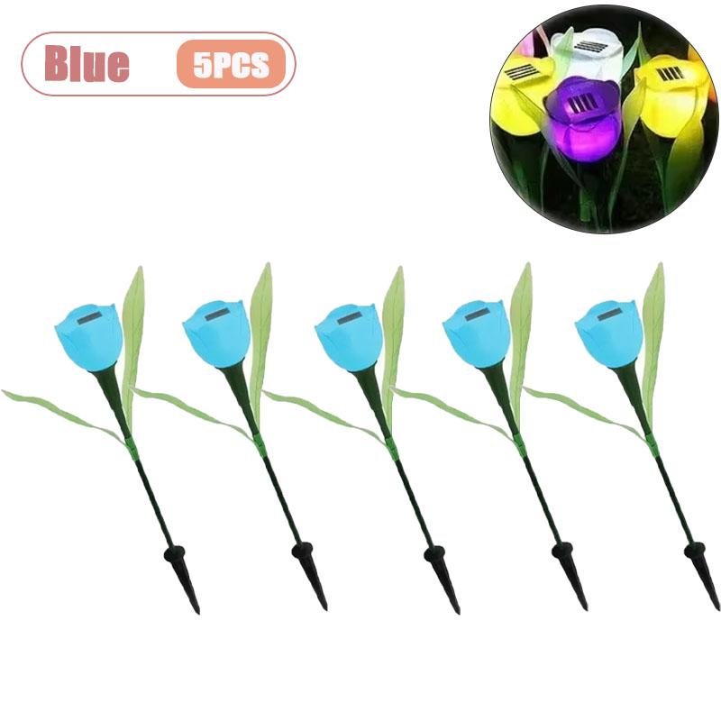 1-10PCS Solar Tulip Light Auto on At Dusk Waterproof Outdoor Garden Patio Decorative Night Lamp for Landscape Pathway Lawn
