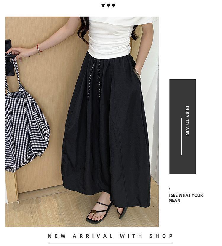 Vintage A-Line Midi Skirt for Women - Spring/Summer 2025