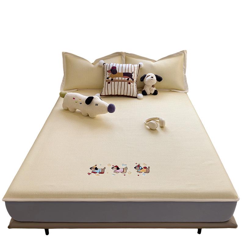2026 Spring/Summer Ethylene Ice Bean Cooling Mat - Ice Silk Waffle Weave Bed Sheet and Pillowcase.