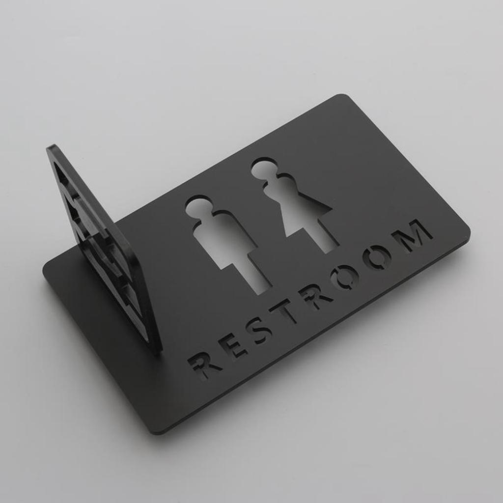 Bathroom Sign 3D Men's & Women's Reminder Indicator Pictogram Placard Toilet Symbol for