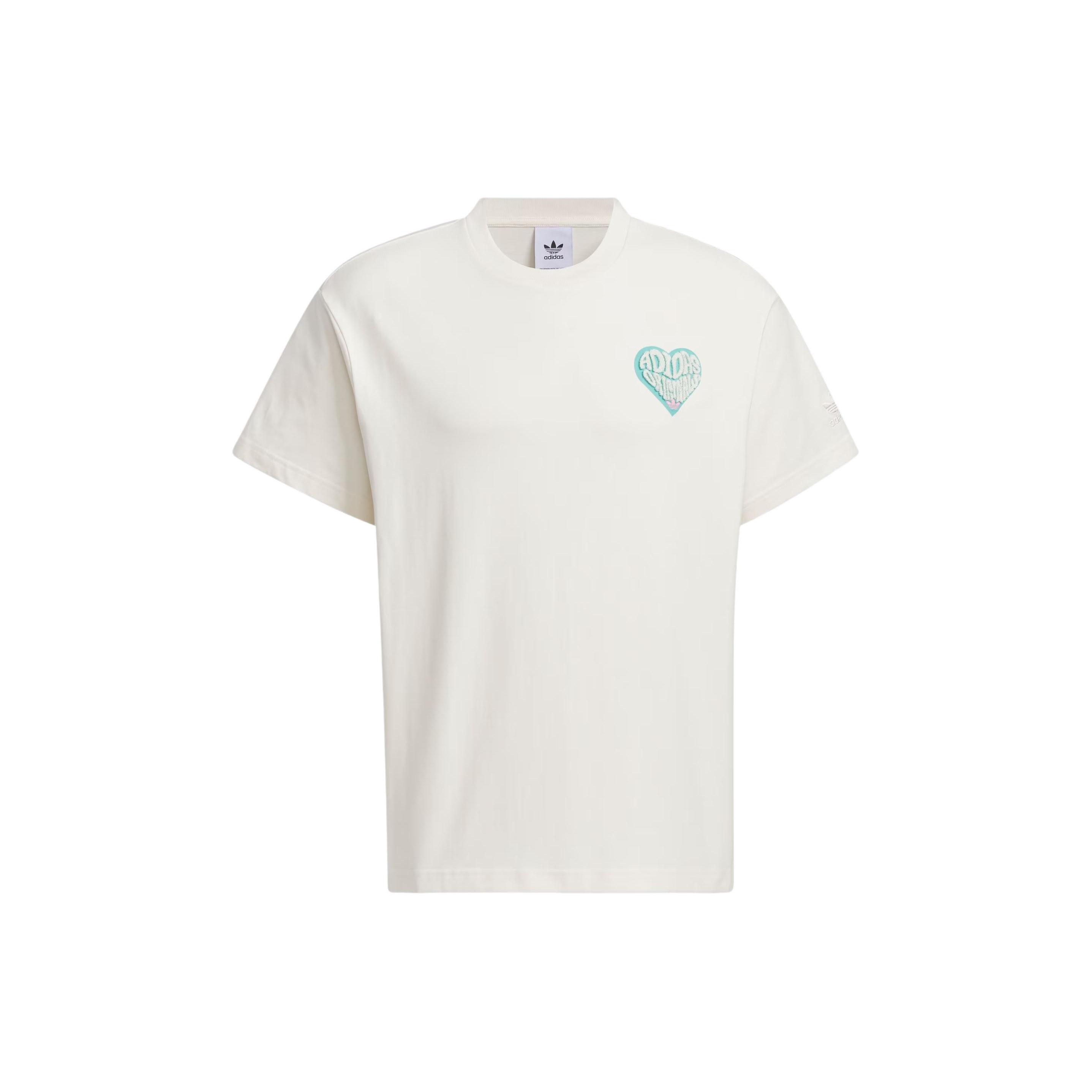 adidas originals V-Day Short Sleeve T-Shirt (Gender Neutral) Asia Sizing White Men s JE3469 XL