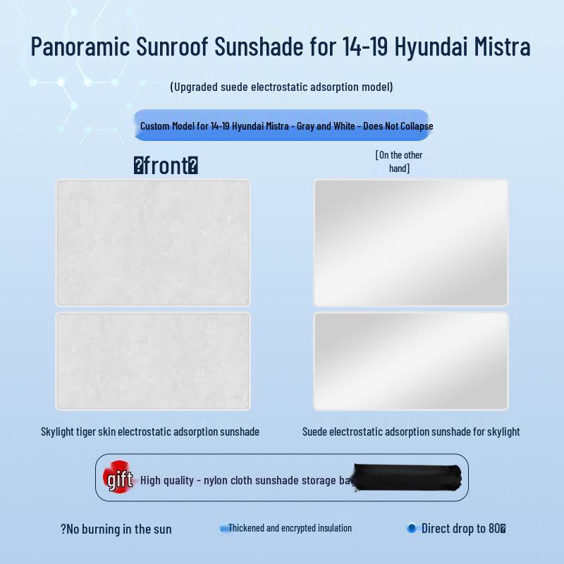 2014-2019 Mingtu Sunroof Sunshade: Heat & Privacy Shield