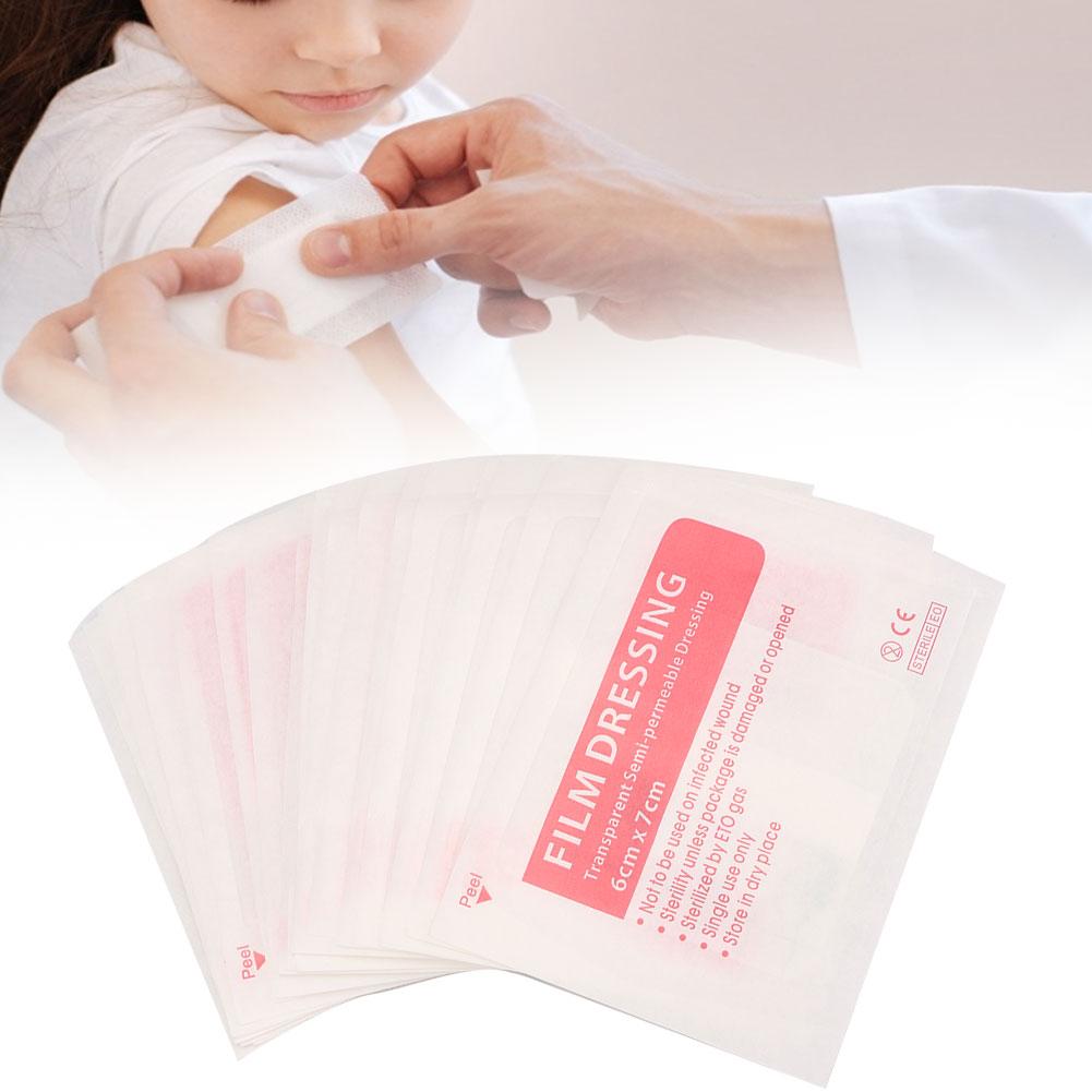 20pcs   box Adhesive Bandage Transparent Waterproof Wound  Plaster Wound Dressing6 x 7 cm   2.4 x 2.8 in