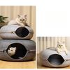 Circular Interactive Cat House Felt Donuts Cat Nests Tunnels Play Small Dogs Pet Houses One Nest Dual-use Suitable for Families with Multiple Cats