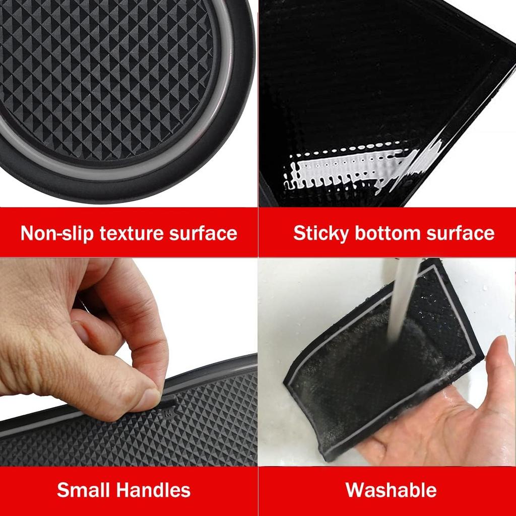 Auovo 20Pcs Anti Dust Mats For Honda CR-V/CRV Accessories Premium Non-Slip Car Cup Holder Erts, Center Console Liner, Door Pocket Liners