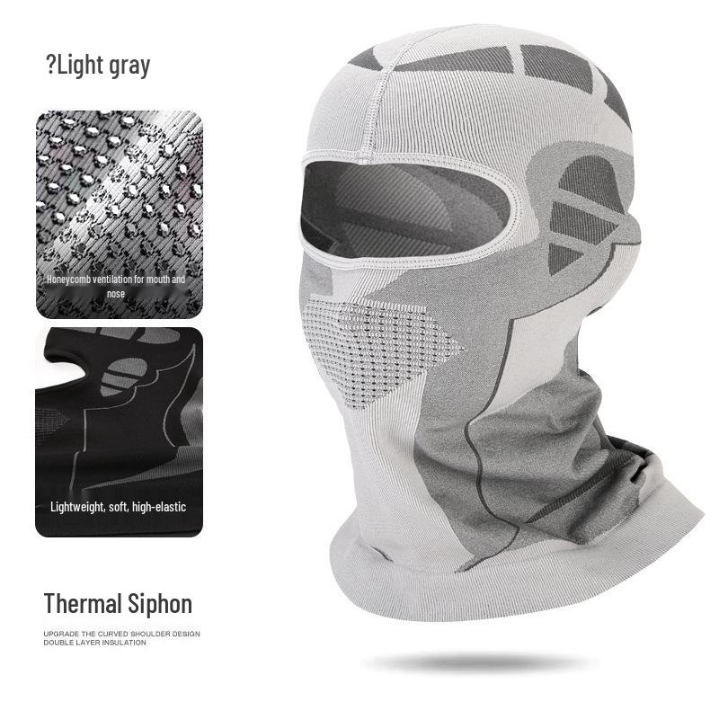 Zimowa wiatroodporna maska na twarz i komin rowerowy: Ciepłe, Grube, Oddychające, Odporne na Zimno do Narciarstwa i Aktywności na Świeżym Powietrzu