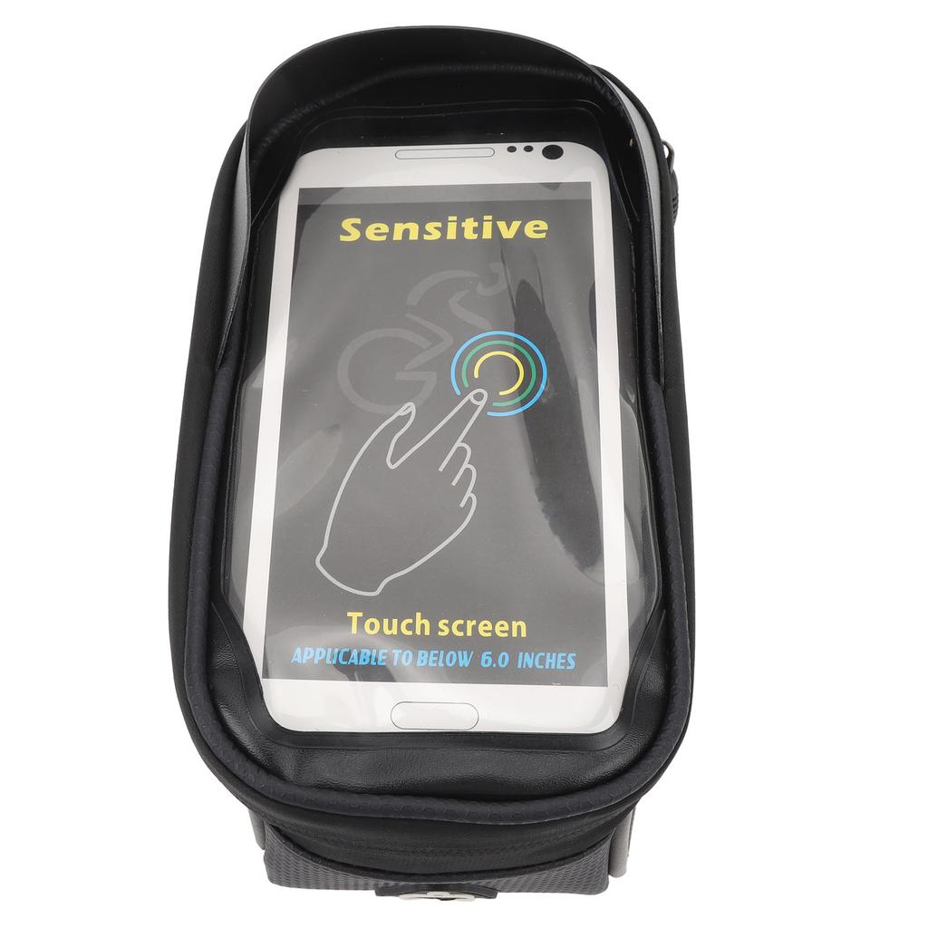 Geantă de Cadru Față pentru Telefon Bicicletă Spațioasă Sensibilă Impermeabilă Bandă Reflectorizantă Tub Superior Ciclism Telefon