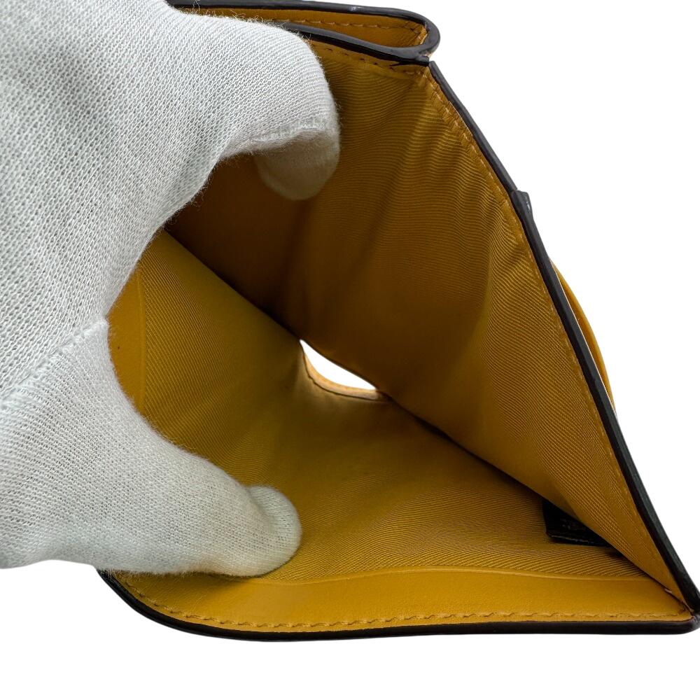 Coach L-shaped Fastener Signature PVC Bifold Wallet Beige PVC Used