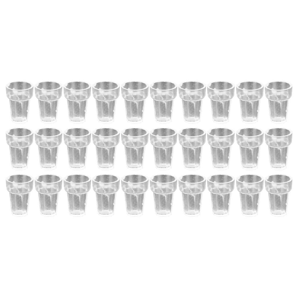 30pcs Miniature Cups 1:12 1:6 High Simulation Miniature Milk Tea Cups for Dollhouse Decoration