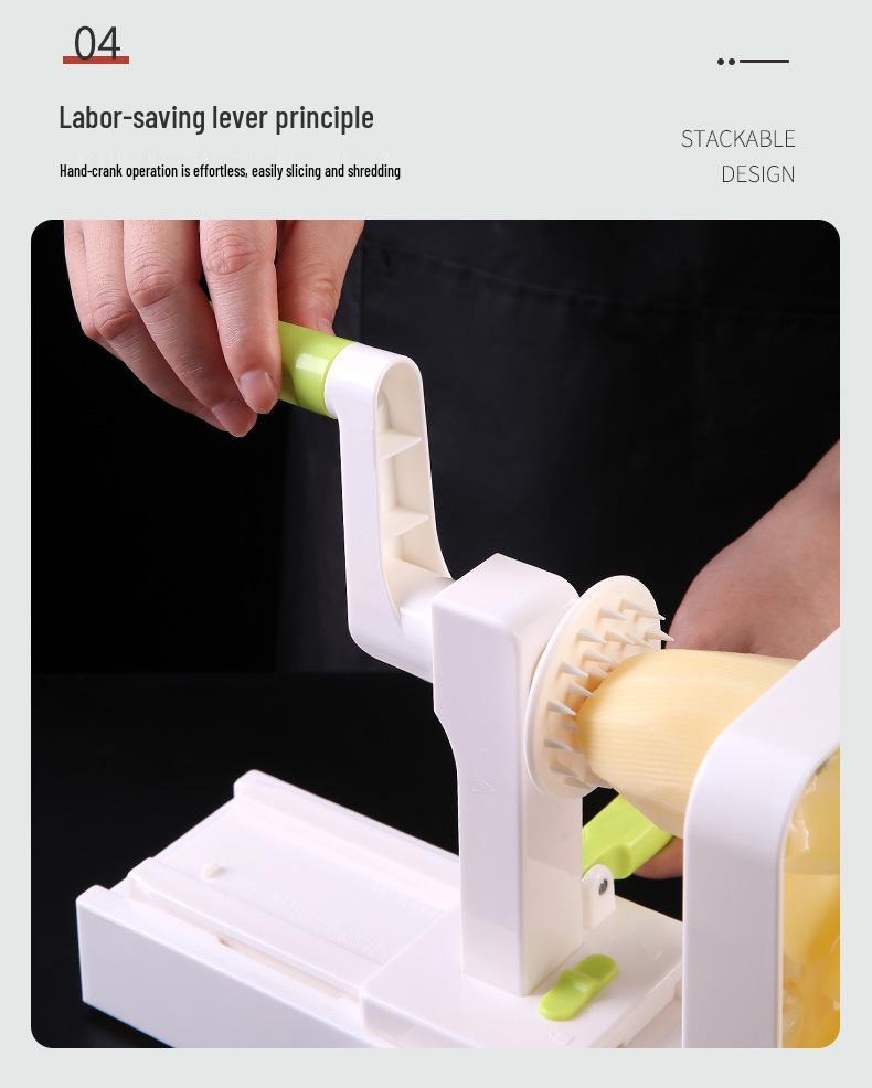 Waterfall Potato Shredded Noodles Hand-Crank Cutter and Carrot Strand Shredder for Hot Pot.