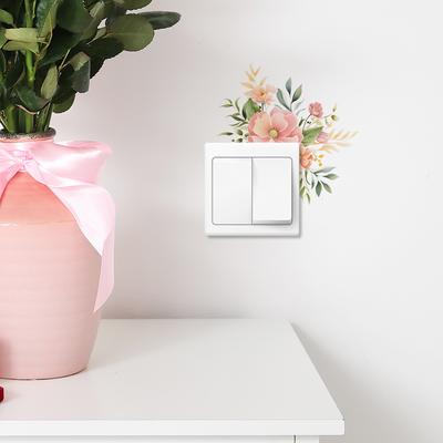 Plants, Flowers and Leaves Switch To Decorate The Bedroom Living Room Wall Wall Sticker