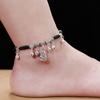 New 12 Zodiac Red Rope Bell Anklet Retro Silver Simple Natal Antique Women's Accessories