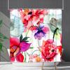 Shower Curtain Waterproof And Mildew-Proof 3D Digital Printing Plant Flower Plant Shower Curtain Bathroom Partition