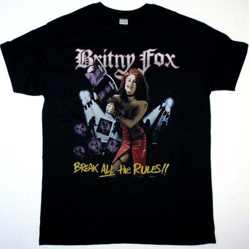 Britny Fox Break All The Rules Tour Black T-Shirt Tee S