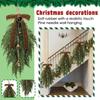 1pc50cm Simulated Soft-Glue Norfolk Needle Wall Hanging Christmas Tree Upside Down Vine Green Plant Holiday Decoration