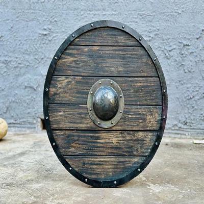 Escudo de madera vikingo, escudo para juegos de rol LARP medieval, el mejor regalo de Halloween