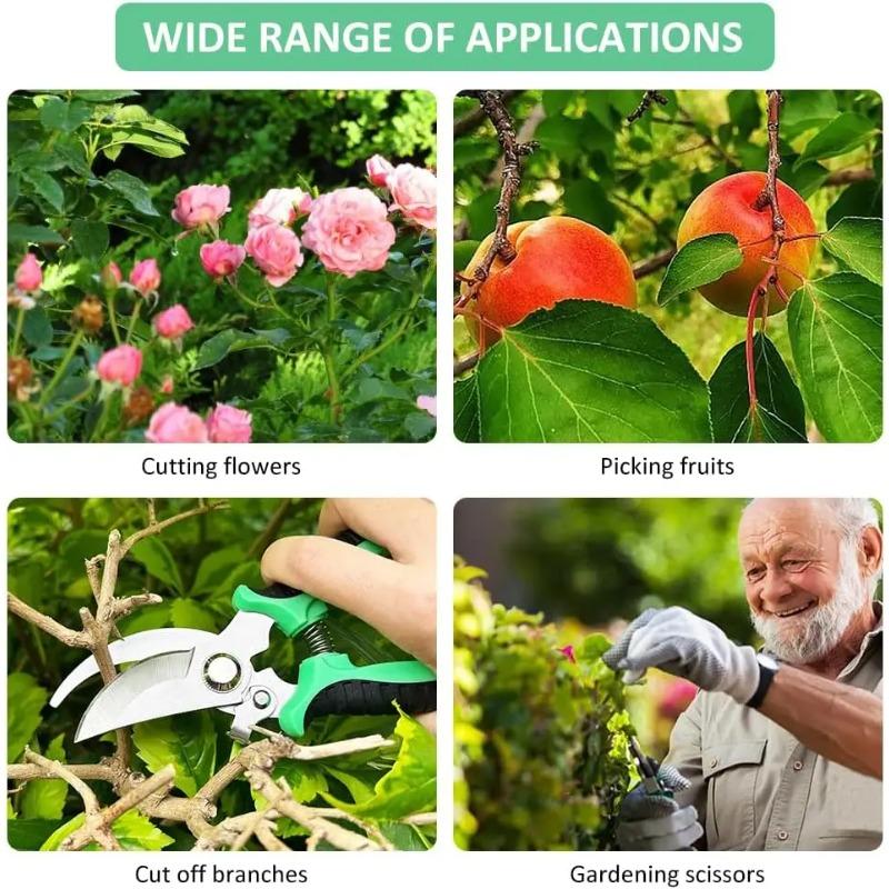Professional Garden Scissors Stainless Steel Shears Bypass Pruning Tree Thick Branch Trimming Beak Scissors Sharp Hand Pruners