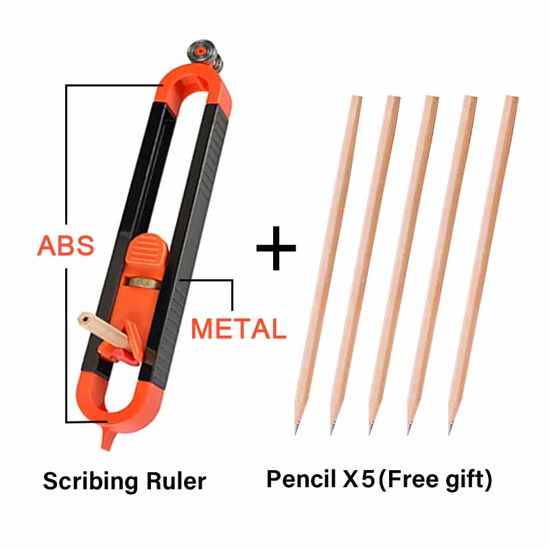 Profil-Anreißlineal, Konturenlehre mit Verriegelung, einstellbare Verriegelung, präzise Messlehre für die Holzbearbeitung, vielseitiges Messwerkzeug