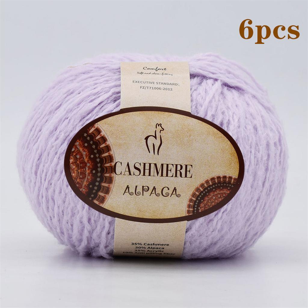 6pcs Luxurious Alpaca Cashmere Yarn Ultra Soft & Warm Handmade DIY Crocheting Yarn Suitable for Beginners Scarves300g/10.58oz