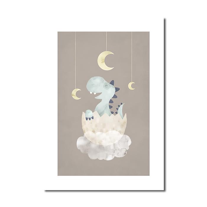 

Дитячі тварини Картина на полотні Олень Ведмідь Плакат Веселка Єдиноріг Дитяча кімната Настінне мистецтво Друк Скандинавська дитина Дитяча прикраса спальні Картина 30x40cm No Frame