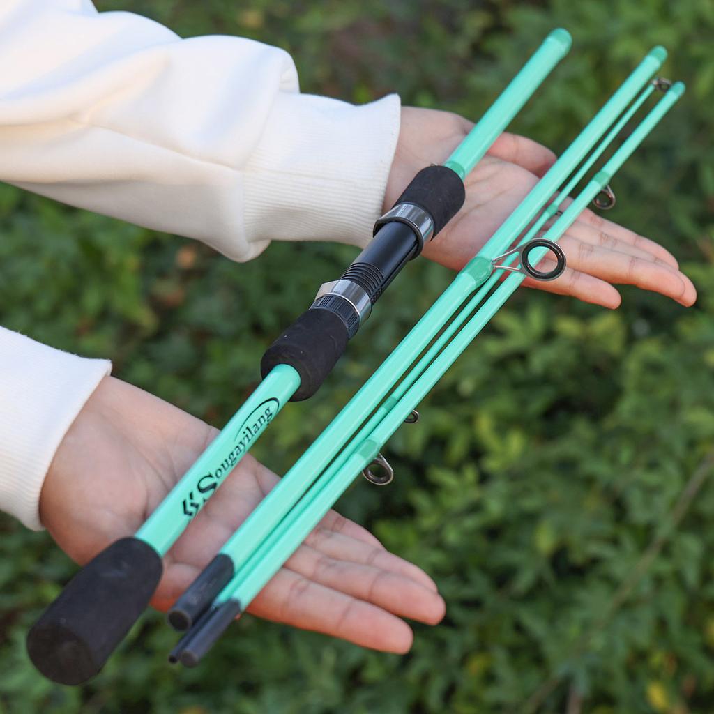 Fiskestang 1,8/2,1m Karbonfiberstang Ultralett Spinn-/kastekraft M Stang Reisefiskestang Fiskeutstyr