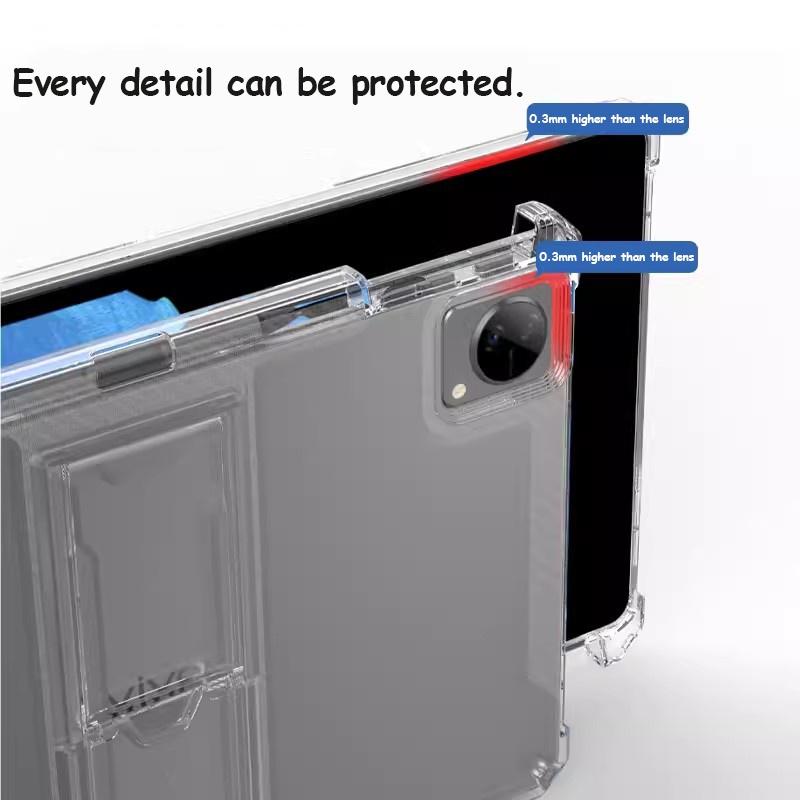 Soft Silicone TPU Case For Xiaomi Pad 6 Pro Pad 5 5 Pro 11 Inch Stand With Pencil Holder Transparent Protective Case